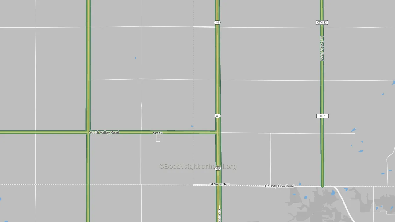 61479, IL Map of Noise Levels in 61479