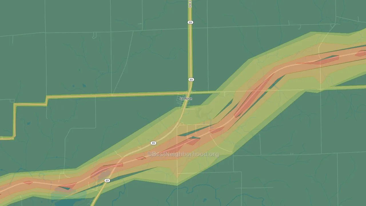 61541, IL Map of Noise Levels in 61541
