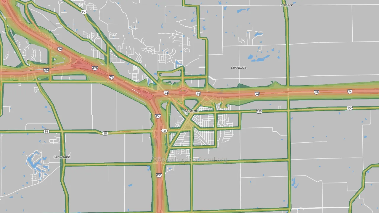 61550, IL Map of Noise Levels in 61550