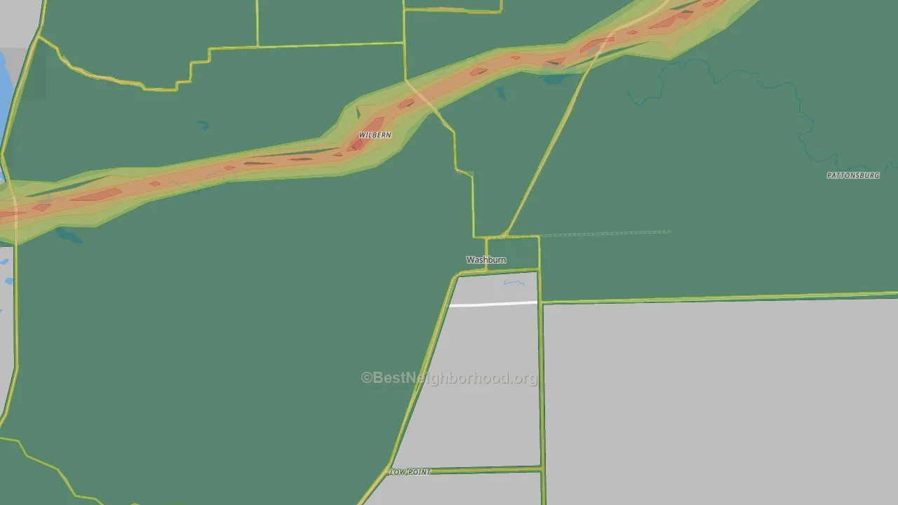 61570, IL Map of Noise Levels in 61570
