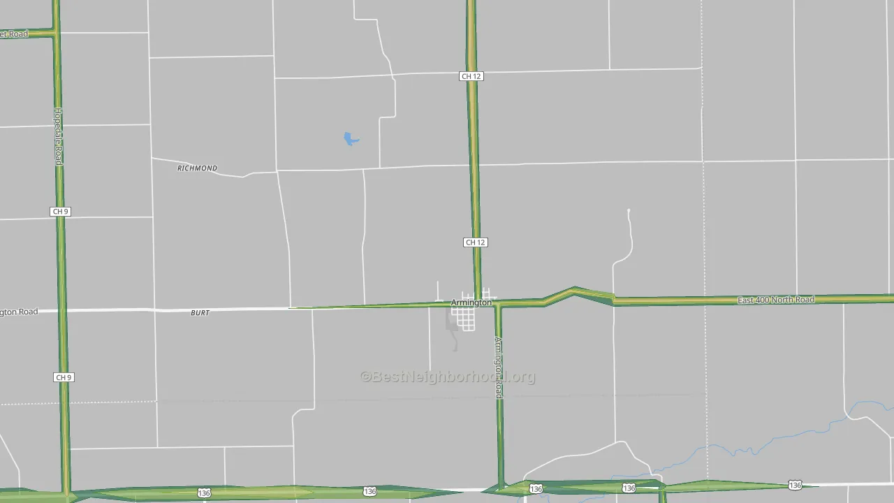 61721, IL Map of Noise Levels in 61721