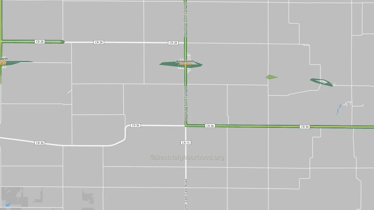 61722, IL Map of Noise Levels in 61722