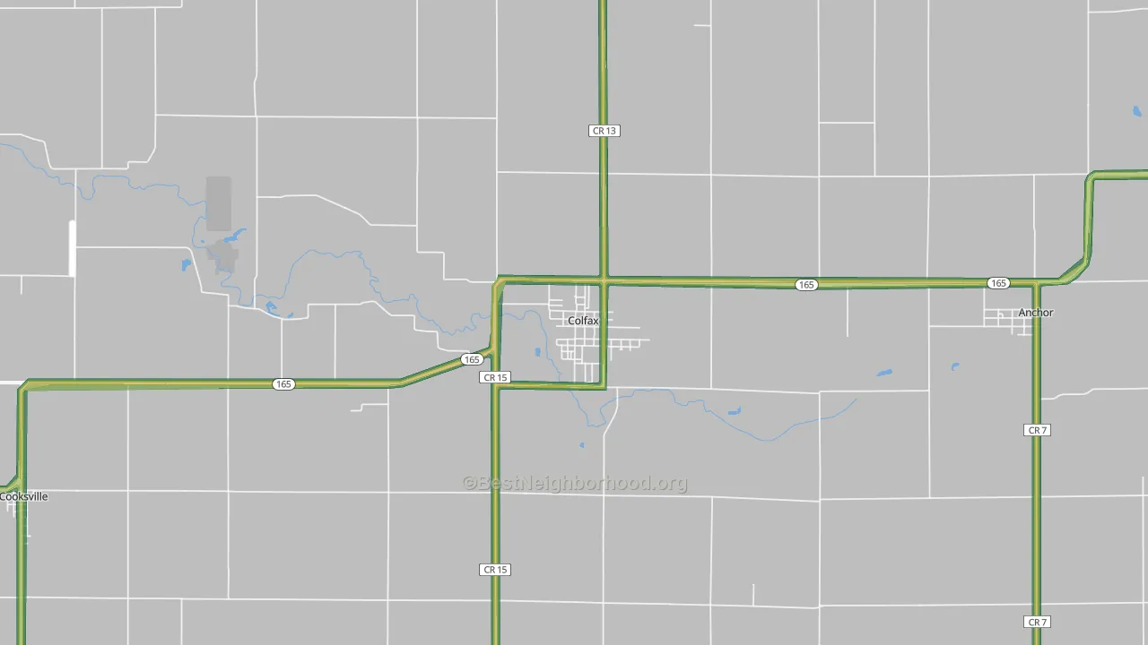 61728, IL Map of Noise Levels in 61728