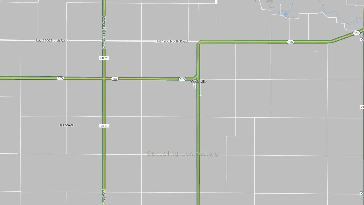 61730, IL Map of Noise Levels in 61730