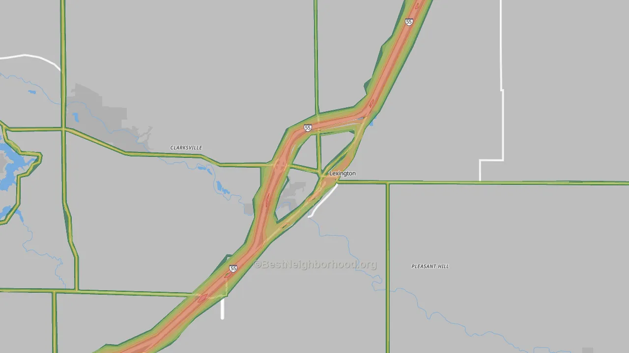 61753, IL Map of Noise Levels in 61753