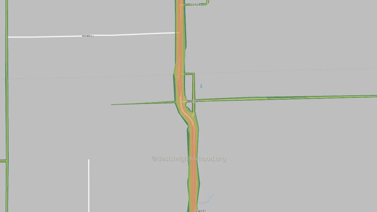 61756, IL Map of Noise Levels in 61756