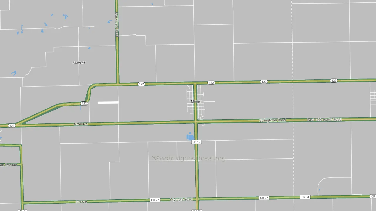 61759, IL Map of Noise Levels in 61759