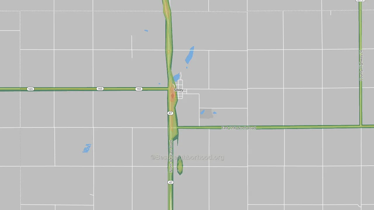 61773, IL Map of Noise Levels in 61773