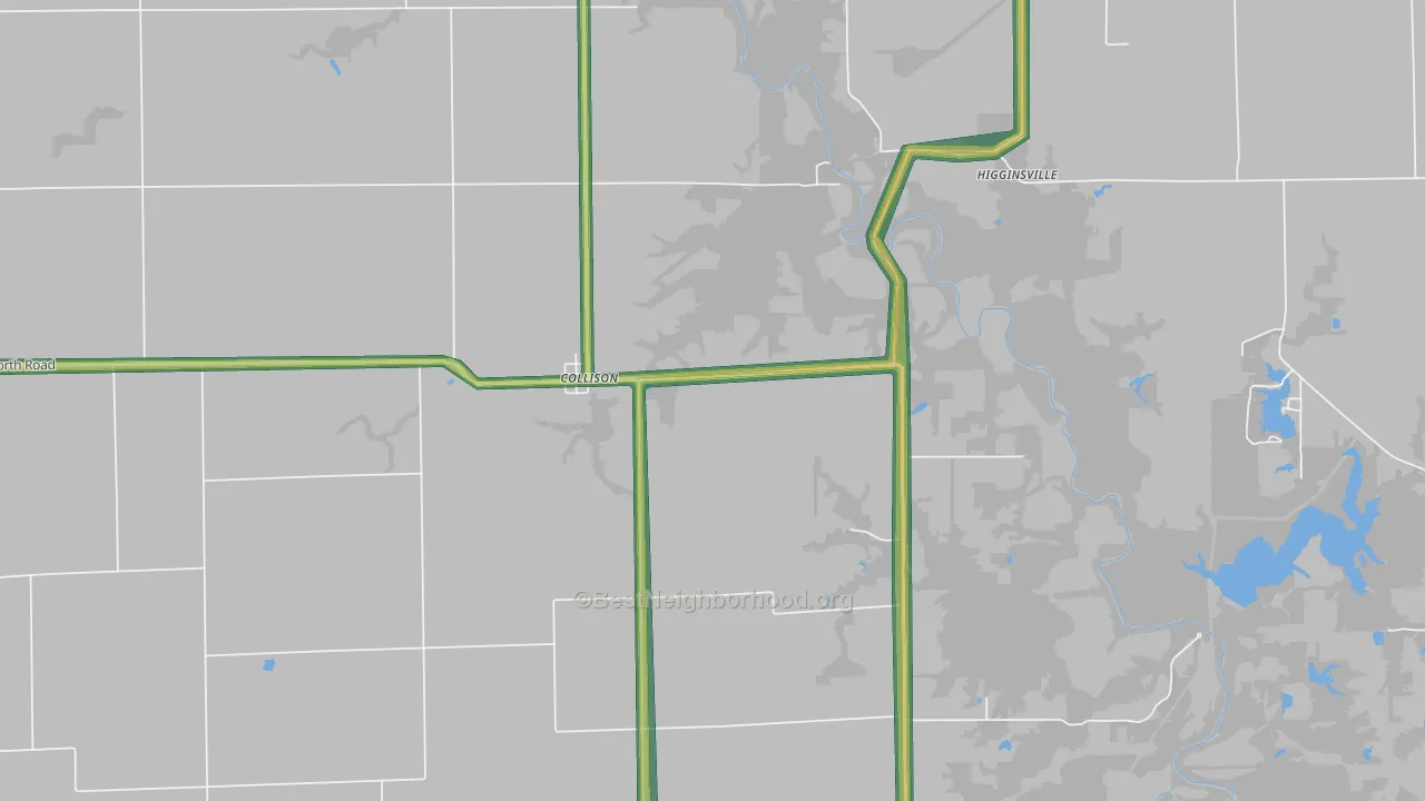 61831, IL Map of Noise Levels in 61831