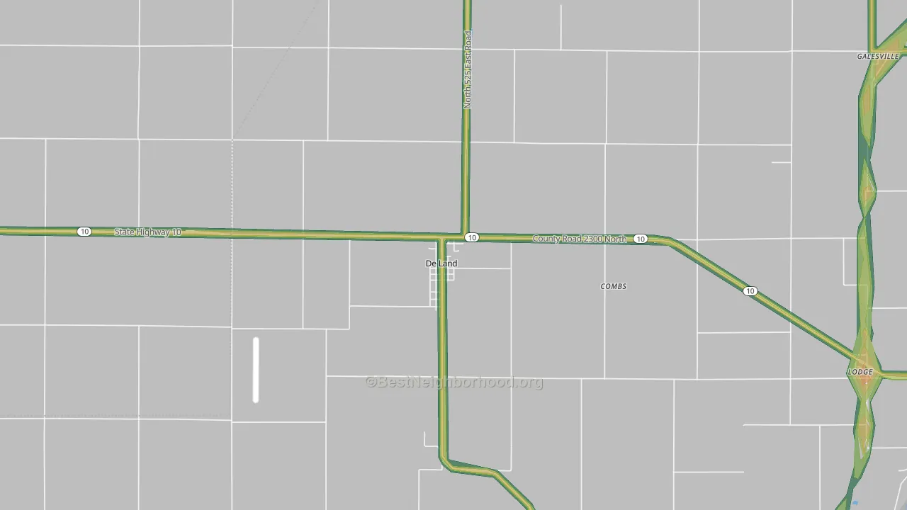 61839, IL Map of Noise Levels in 61839