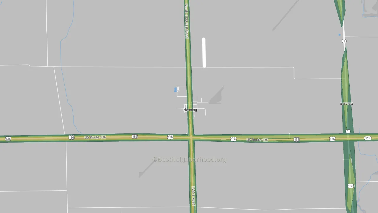 61848, IL Map of Noise Levels in 61848