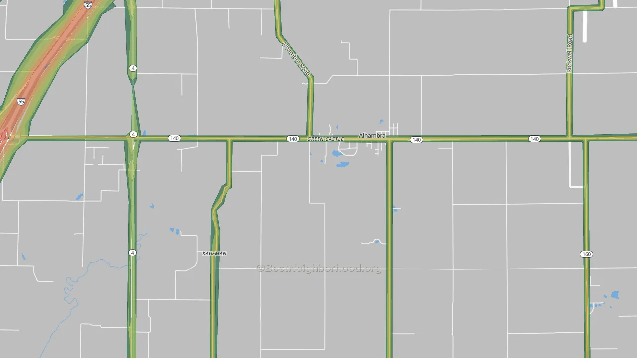 62001, IL Map of Noise Levels in 62001
