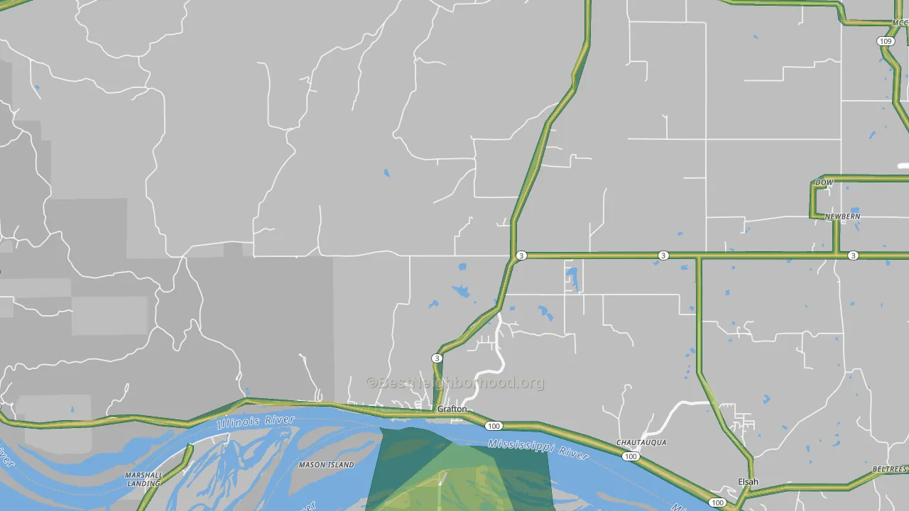 62037, IL Map of Noise Levels in 62037