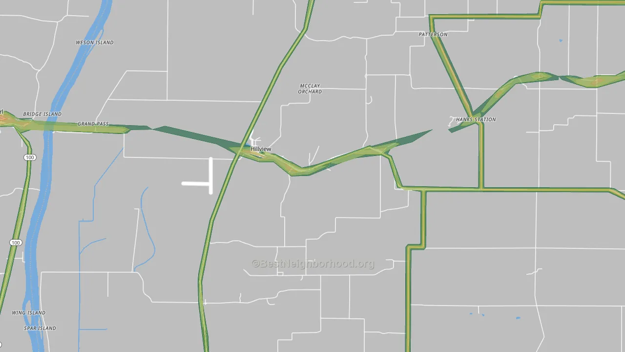 62050, IL Map of Noise Levels in 62050