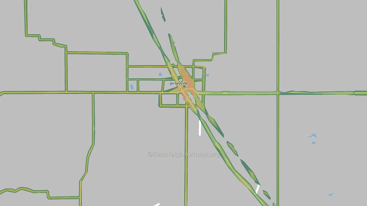 62052, IL Map of Noise Levels in 62052