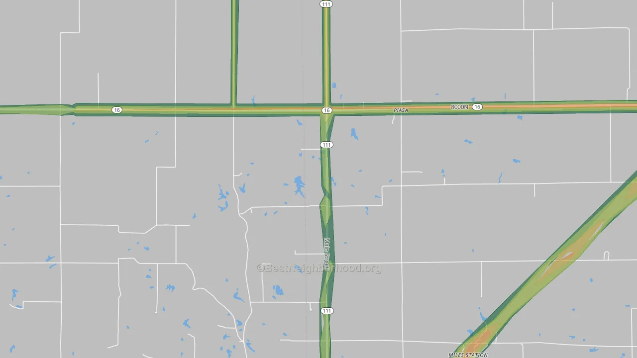 62079, IL Map of Noise Levels in 62079
