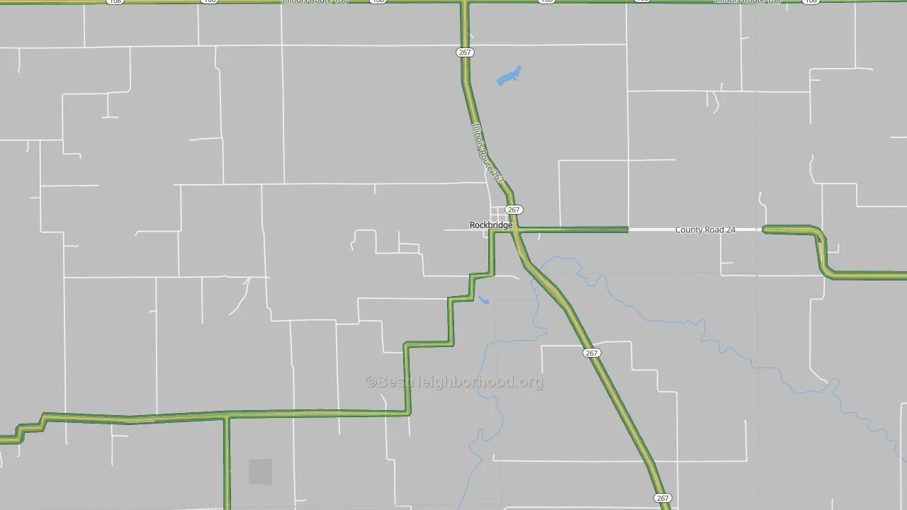 62081, IL Map of Noise Levels in 62081