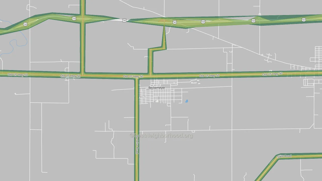 62219, IL Map of Noise Levels in 62219