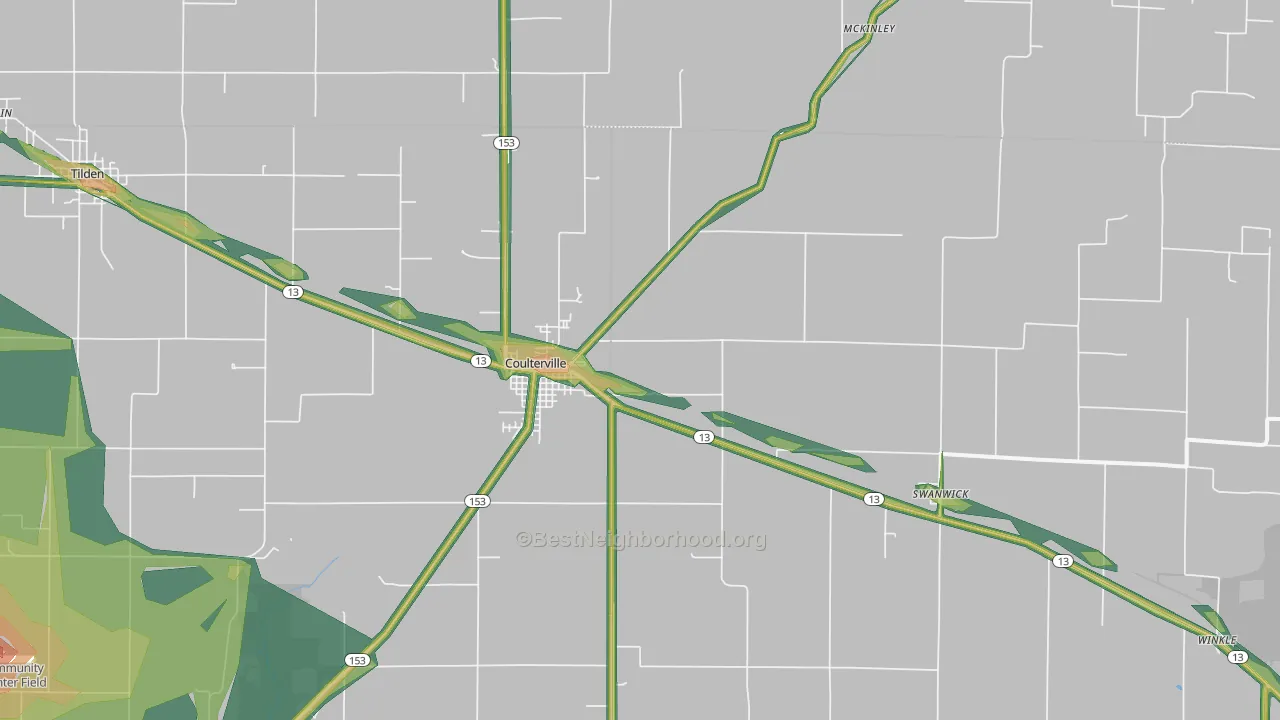 62237, IL Map of Noise Levels in 62237