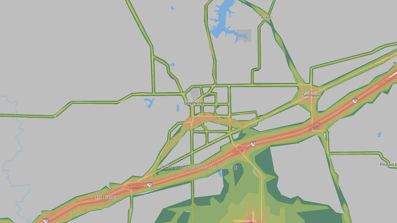 62246, IL Map of Noise Levels in 62246
