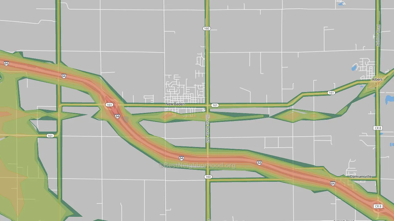 62265, IL Map of Noise Levels in 62265