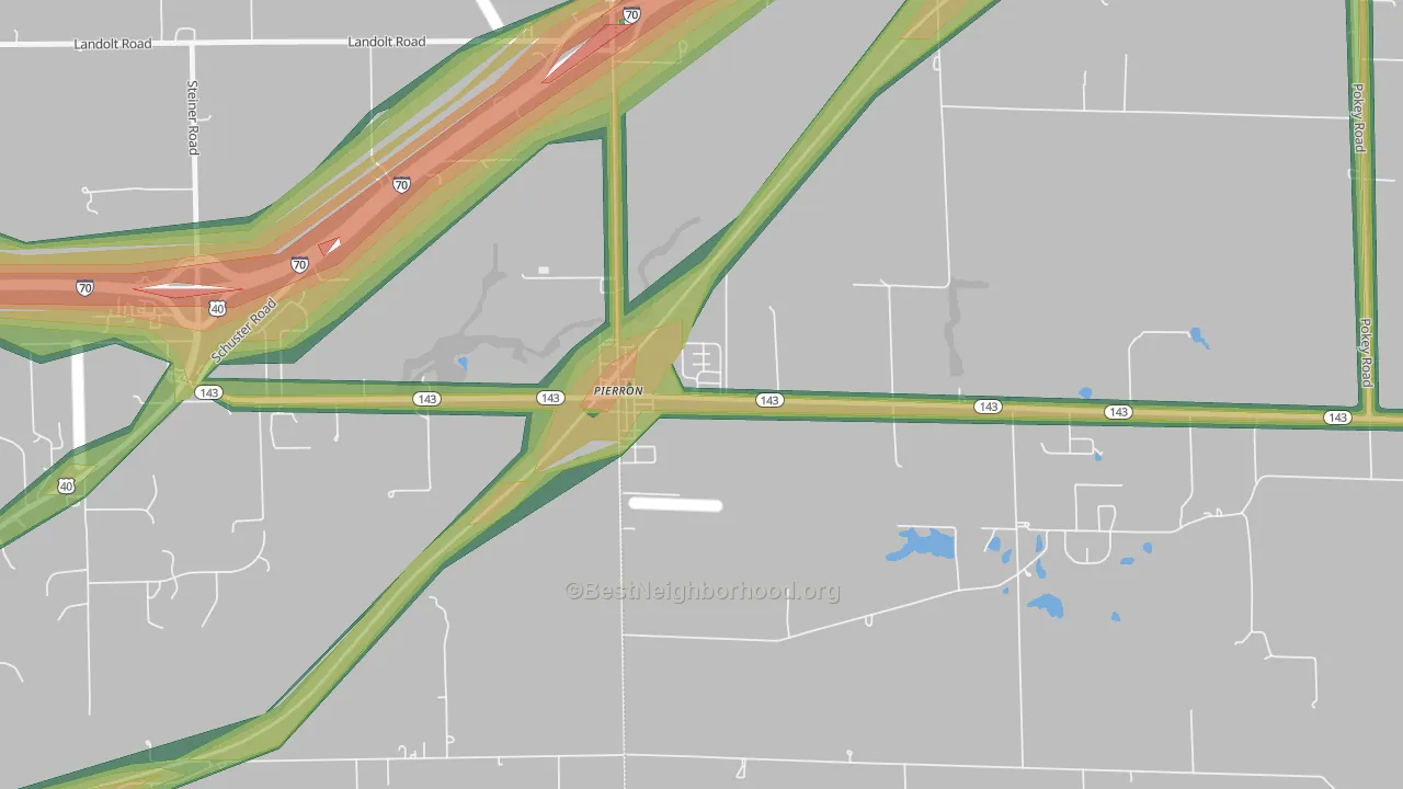 62273, IL Map of Noise Levels in 62273