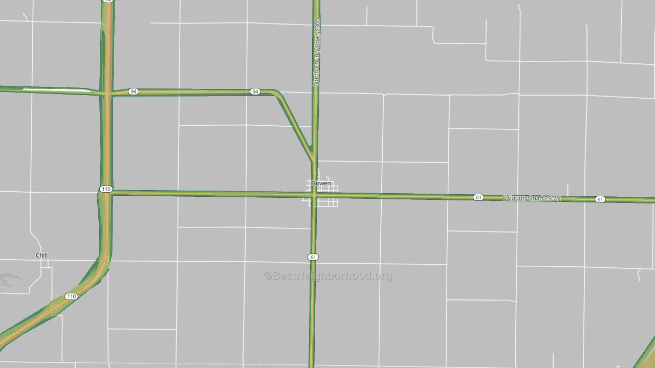 62316, IL Map of Noise Levels in 62316
