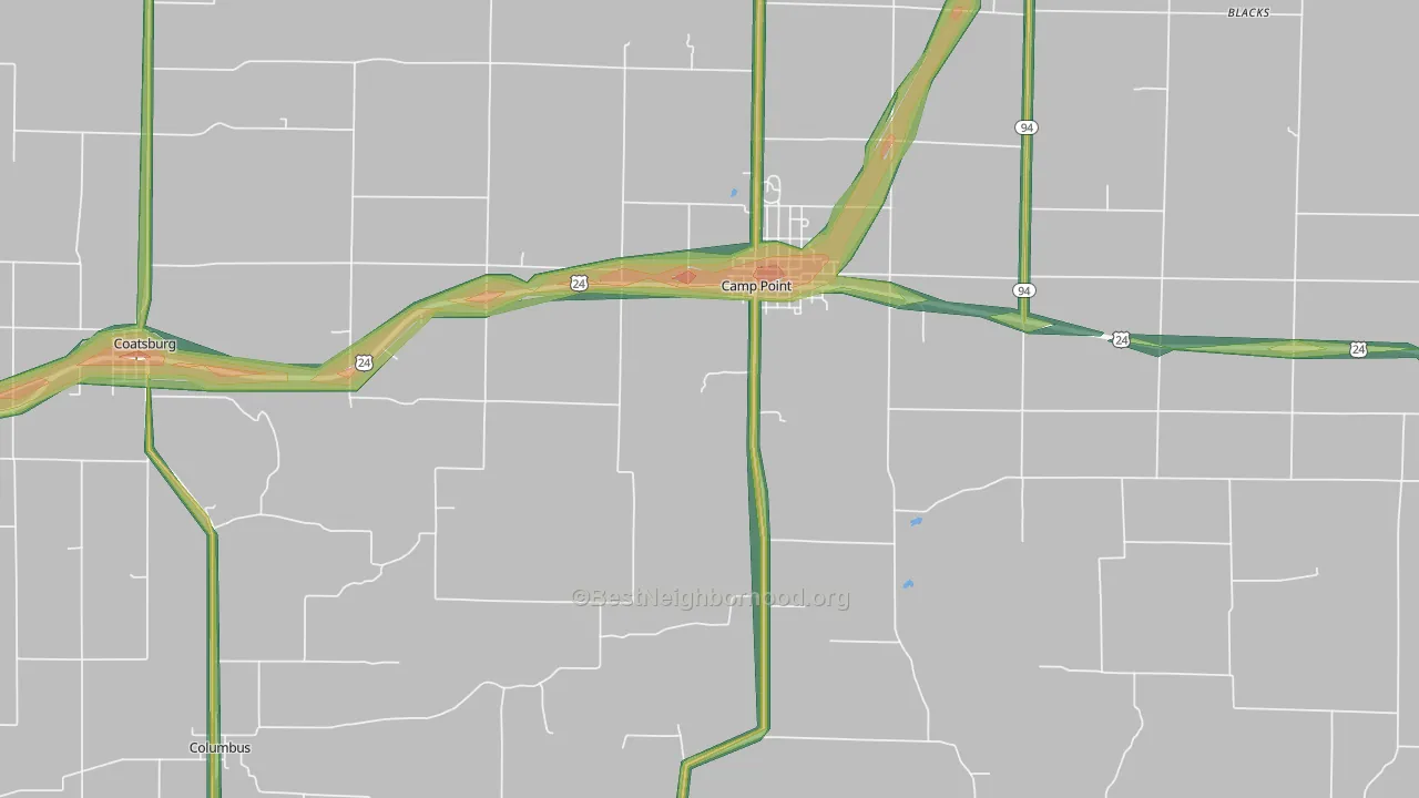 62320, IL Map of Noise Levels in 62320