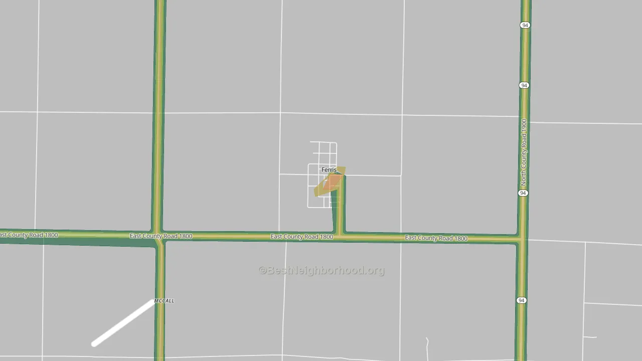62336, IL Map of Noise Levels in 62336