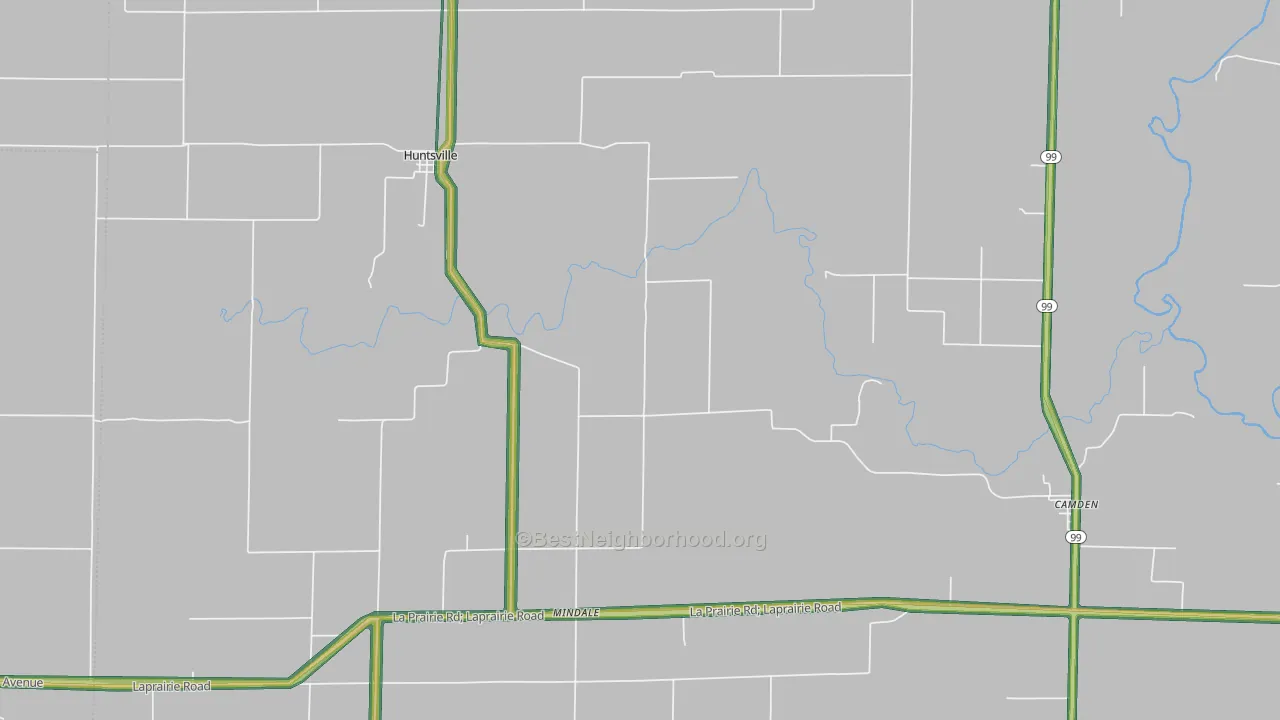 62344, IL Map of Noise Levels in 62344