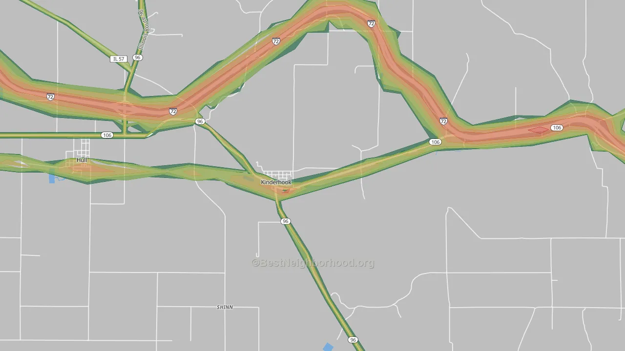 62345, IL Map of Noise Levels in 62345