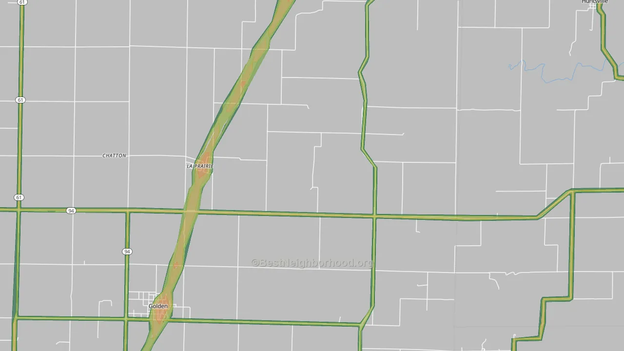 62346, IL Map of Noise Levels in 62346