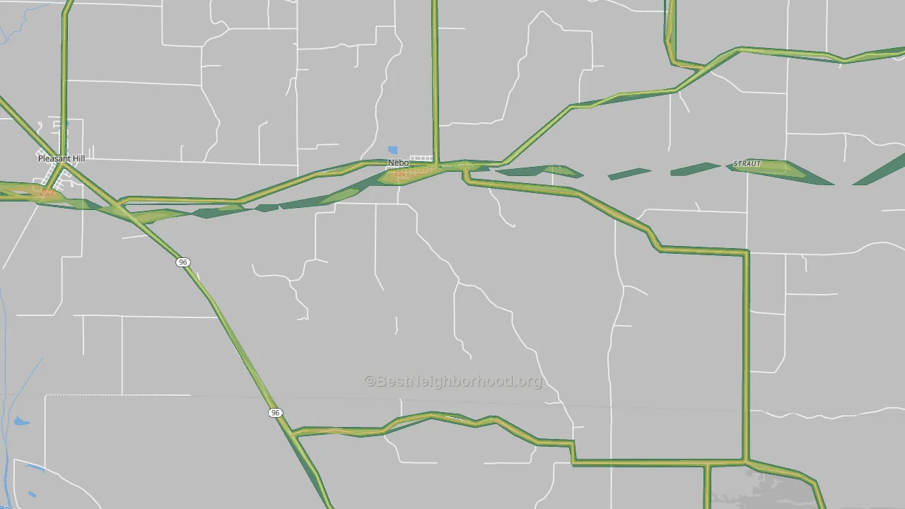 62355, IL Map of Noise Levels in 62355
