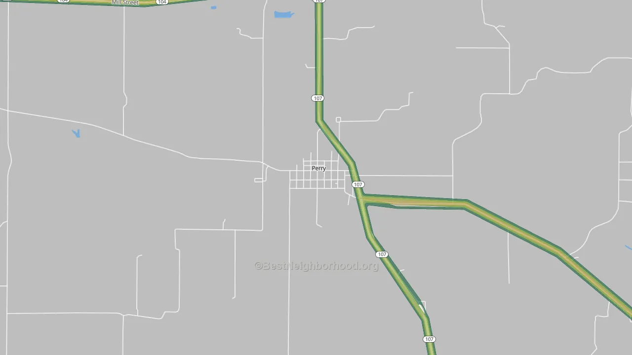 62362, IL Map of Noise Levels in 62362