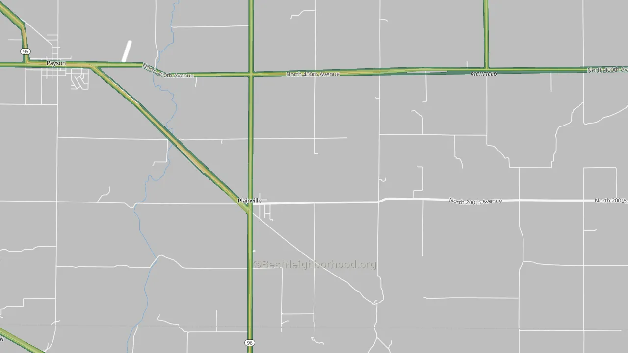 62365, IL Map of Noise Levels in 62365