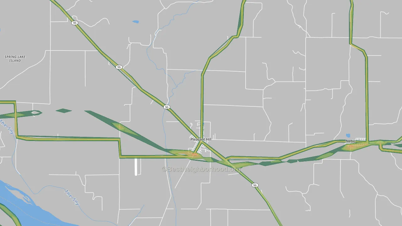 62366, IL Map of Noise Levels in 62366
