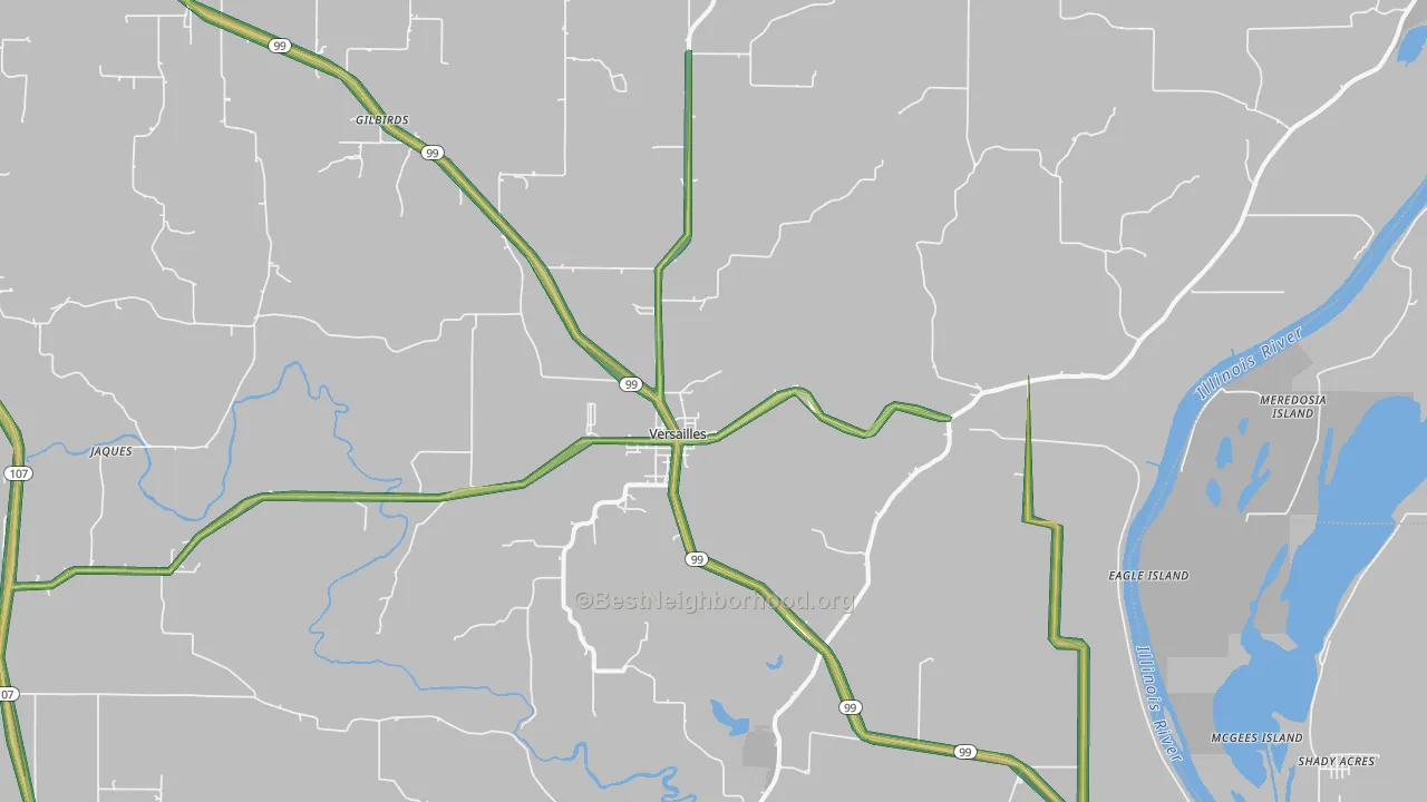 62378, IL Map of Noise Levels in 62378