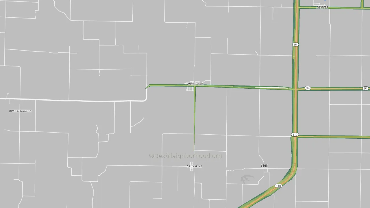 62380, IL Map of Noise Levels in 62380
