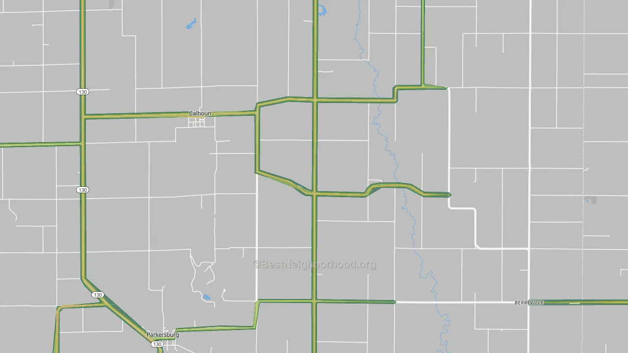 62419, IL Map of Noise Levels in 62419