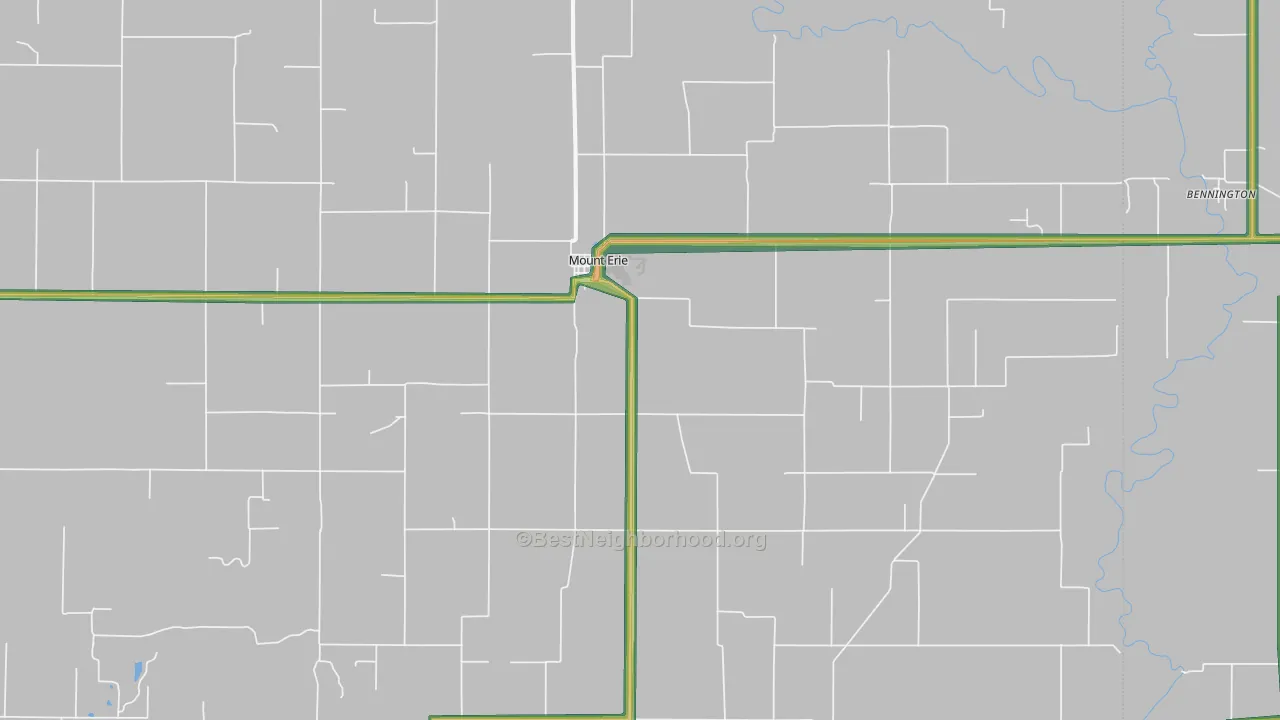 62446, IL Map of Noise Levels in 62446