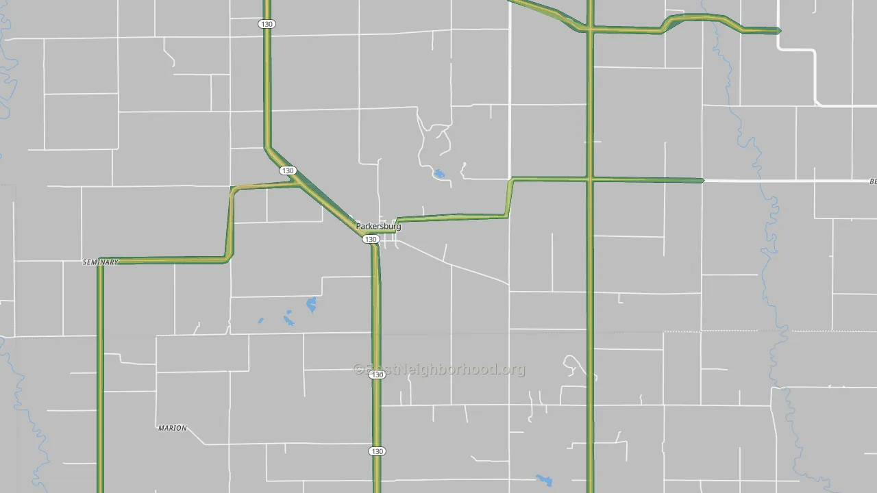 62452, IL Map of Noise Levels in 62452