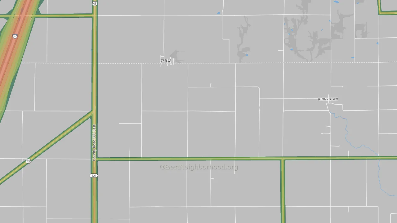 62469, IL Map of Noise Levels in 62469
