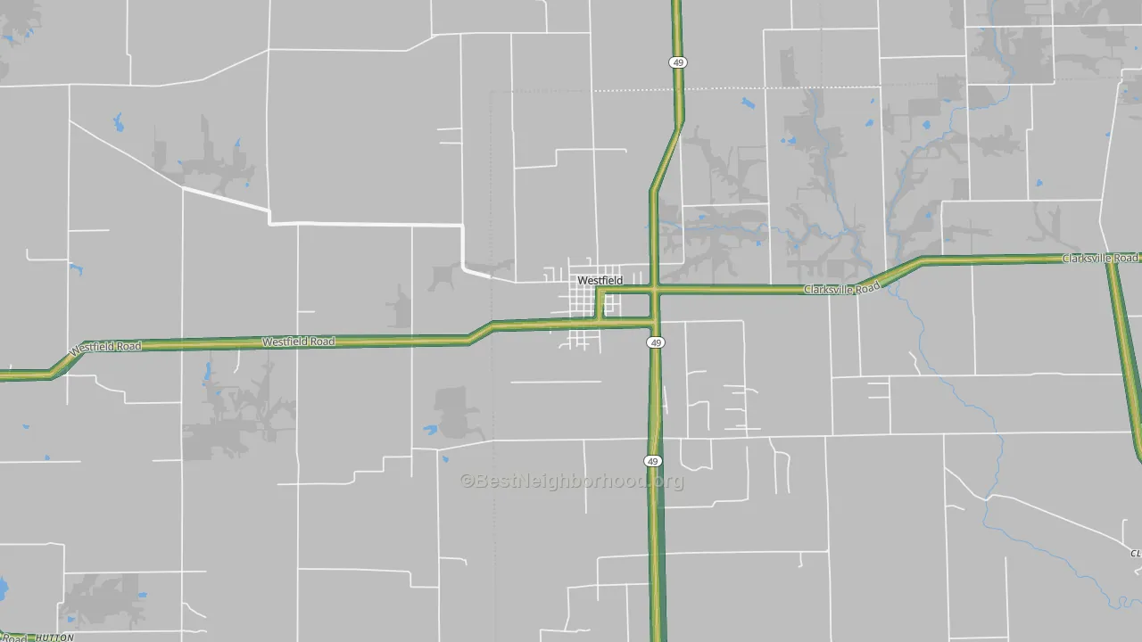 62474, IL Map of Noise Levels in 62474