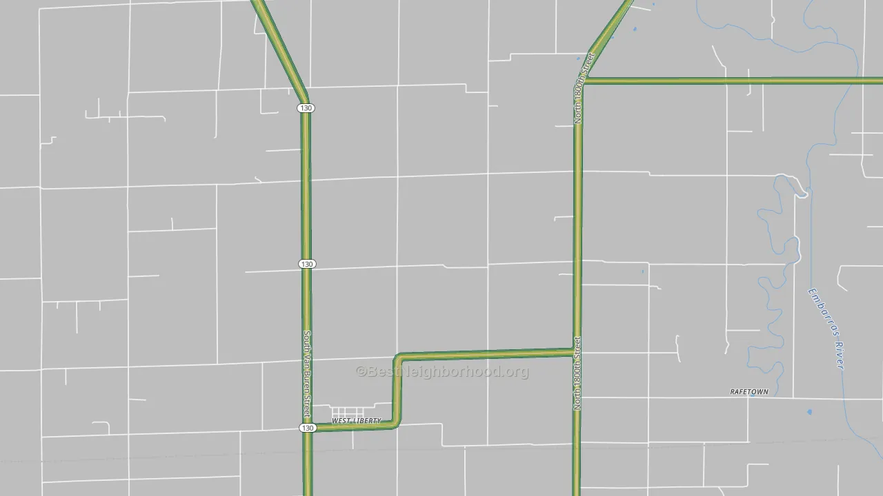 62475, IL Map of Noise Levels in 62475