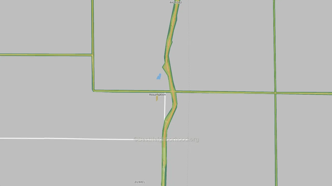 62510, IL Map of Noise Levels in 62510
