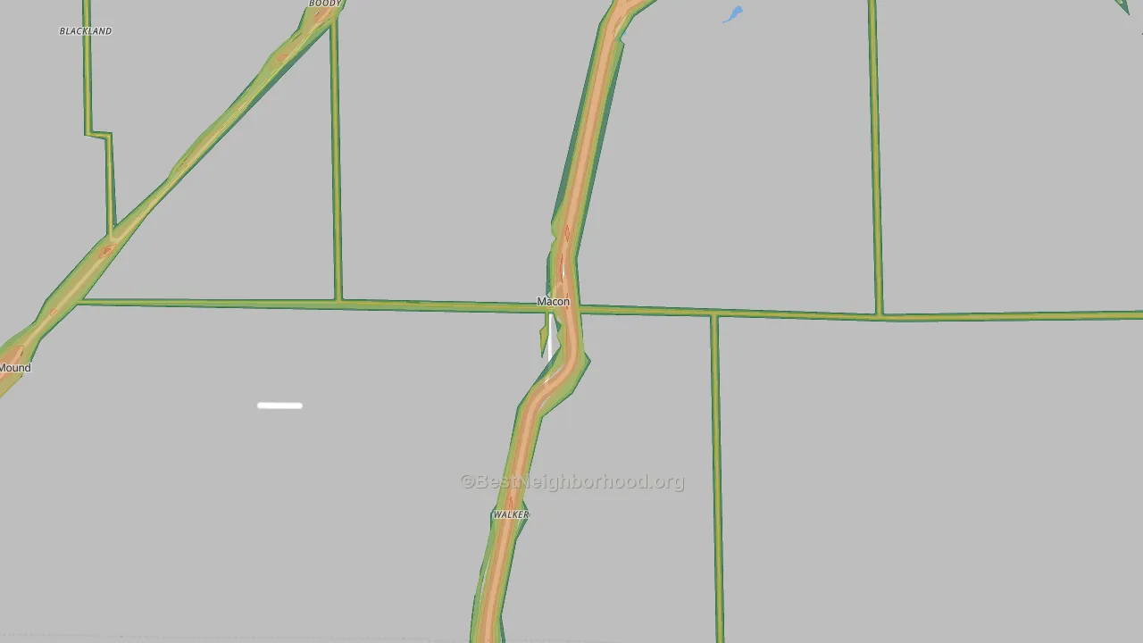 62544, IL Map of Noise Levels in 62544