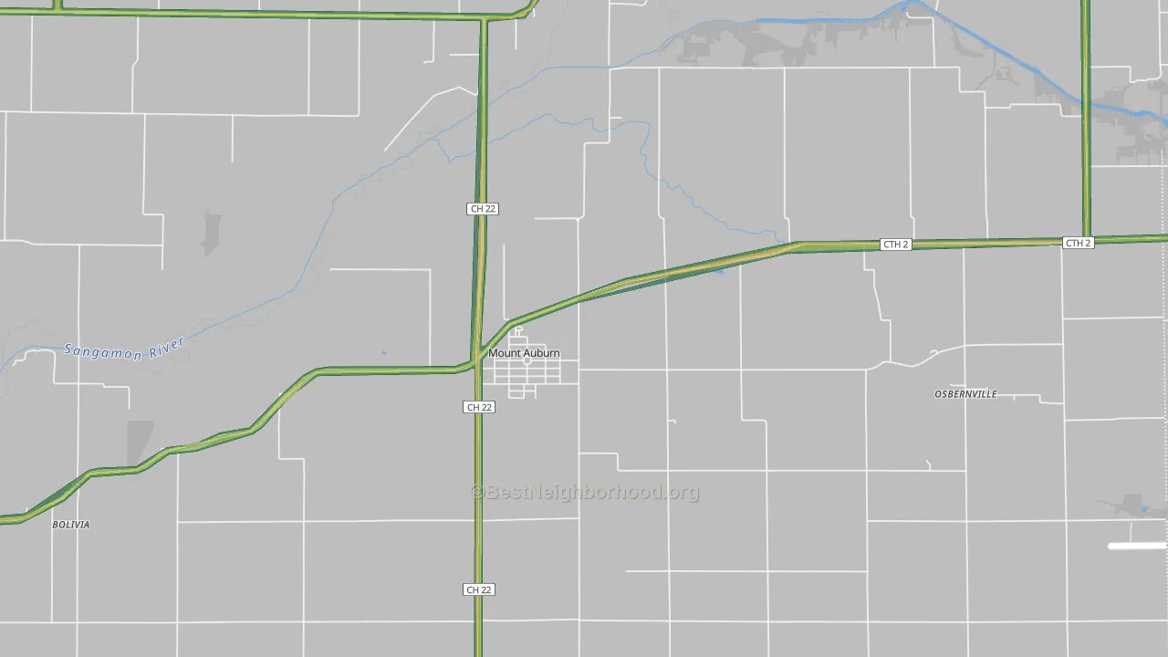 62547, IL Map of Noise Levels in 62547