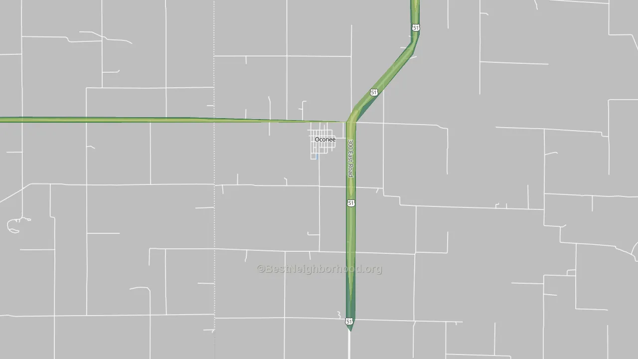 62553, IL Map of Noise Levels in 62553