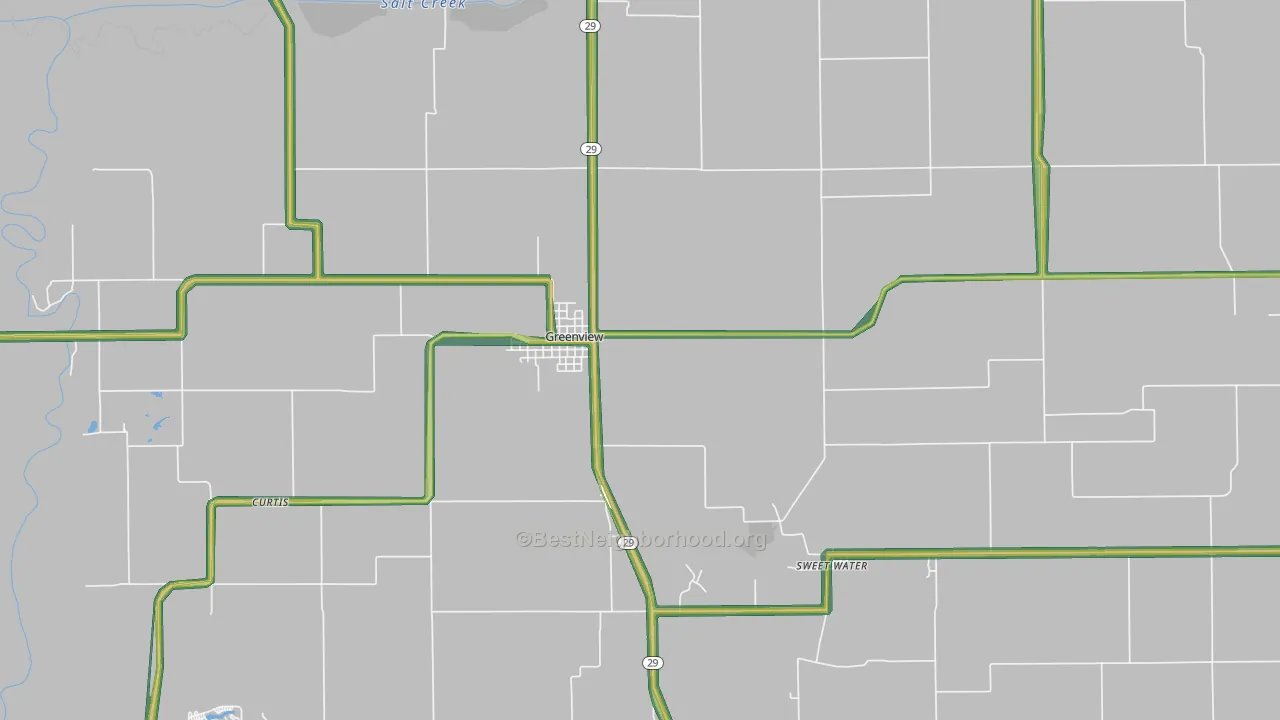 62642, IL Map of Noise Levels in 62642