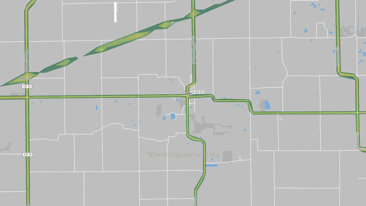 62661, IL Map of Noise Levels in 62661